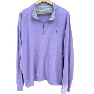 Ralph Lauren Polo Purple quarter Zip Sweater Size 2XL